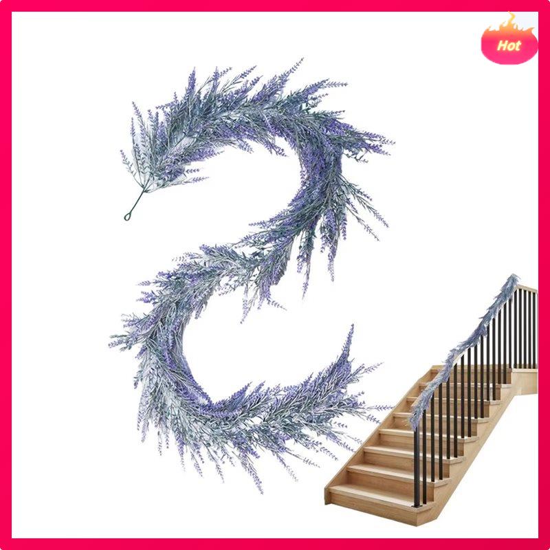 

Flexible Hangable Artificial Lavender Garland Purple Purplelavender For Front Door Decorative Plants Fake Flowers B
