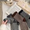 Versatile Striped Warm Cashmere Socks and Trendy Mid-calf Socks for Daily Use