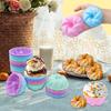 12Pcs Silicone Braided Cake Mold Set, Food Grade Bpa Free Muffin Cups, Multicolor Baking Molds For Home Kitchen Bakeware