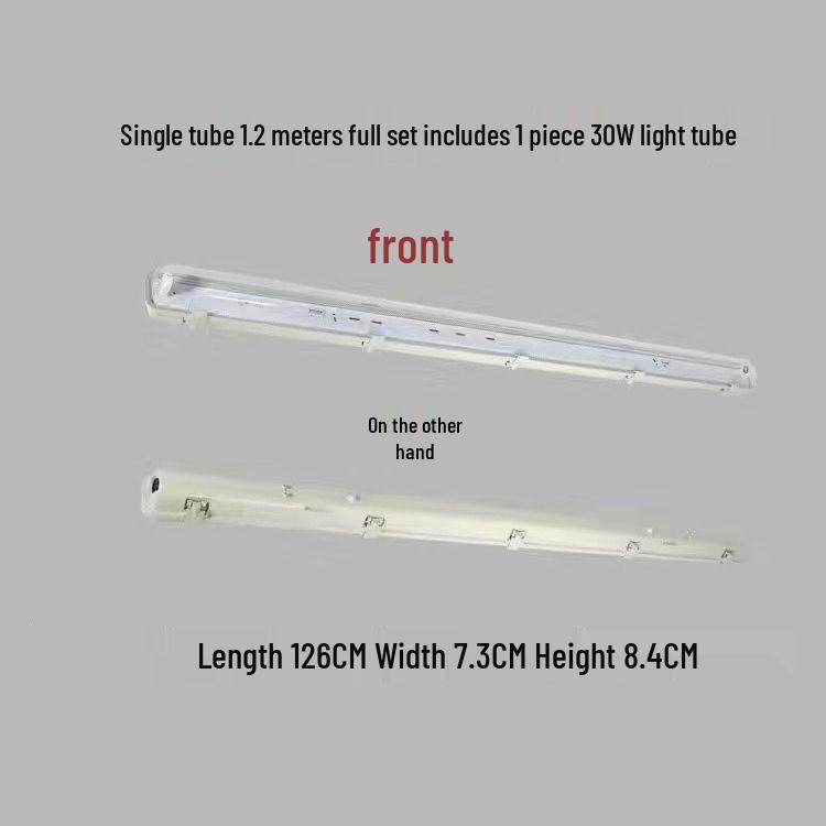 T8 Waterproof Double/Single LED Fluorescent Lamp Set, Dustproof & Explosion-Proof, Daylight Lamp Holder