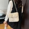 2025 Autumn/Winter Plush Tassel Antler Crossbody Shoulder Bag - Versatile Small Square Fashion Handbag