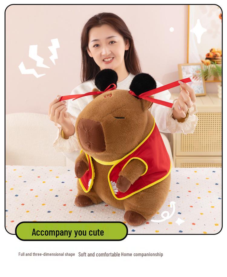 Capybara Nezha Transformation Plush Toy - Creative Dress-Up Gift Doll