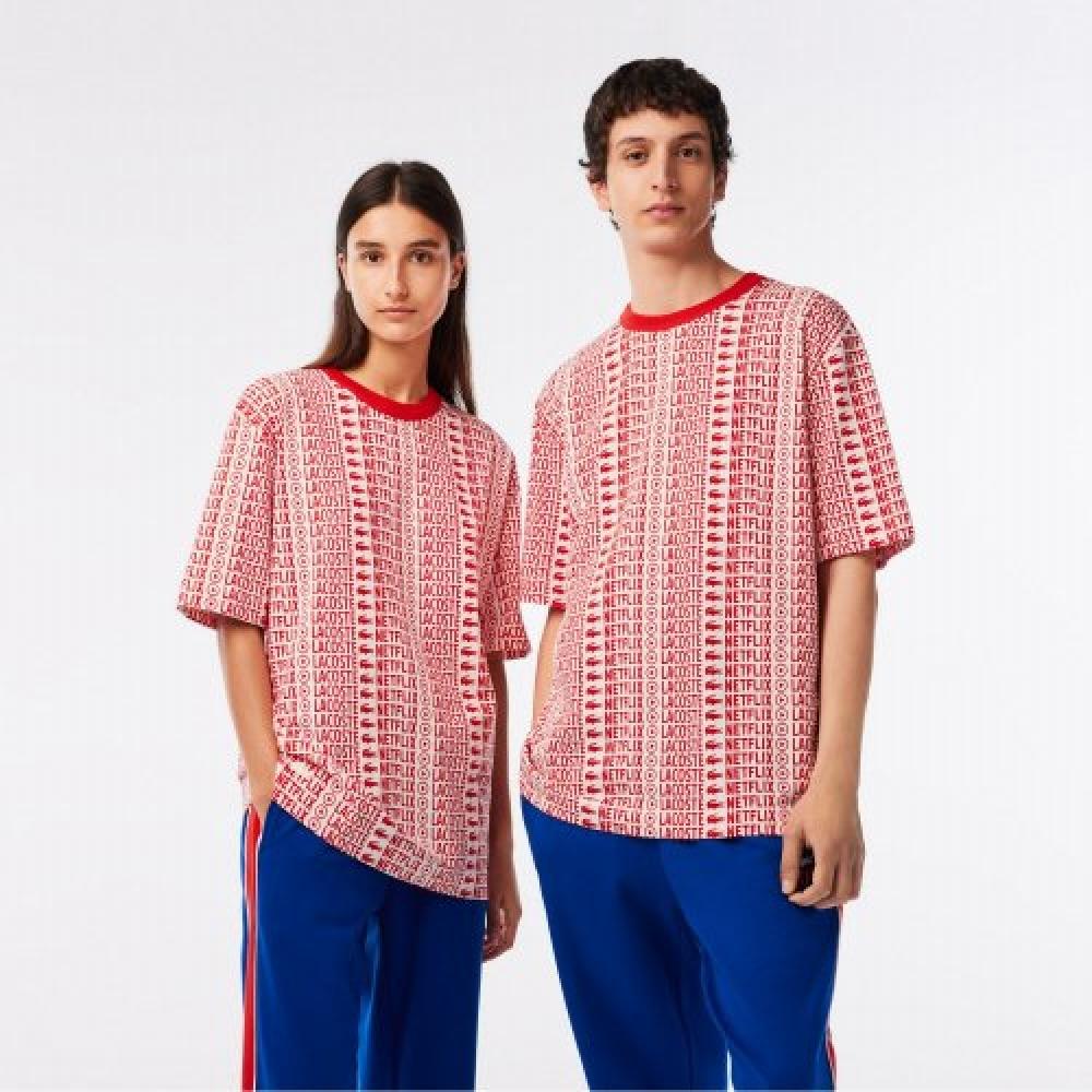 

LACOSTE Мужская футболка Lacoste X Netflix с шерстяным принтом