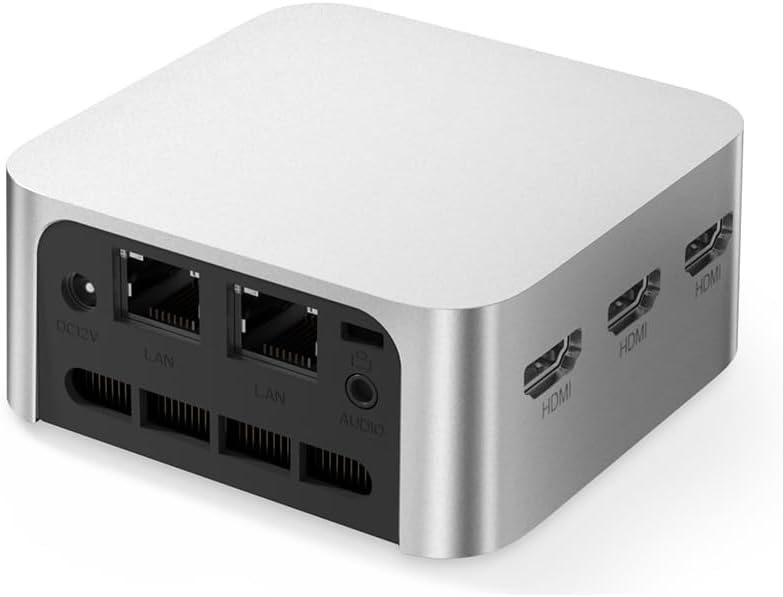 SZBOX Mini PC Intel N100 16GB DDR5 No SSD Windows 11 Ready 4K HDMI USB3.1 LAN WiFi BT Ultra Compact Size 8.7x8.7x4cm 203.7g Office Home
