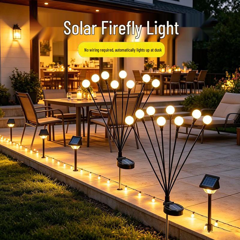 Waterproof Solar Firefly Lights for Outdoor Garden Decoration