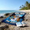 1pc DogMan1 Beach Towel, Beach and Seaside Swimming Pool Equipment, Fashion Pattern, Rectangular, Travel Essentials