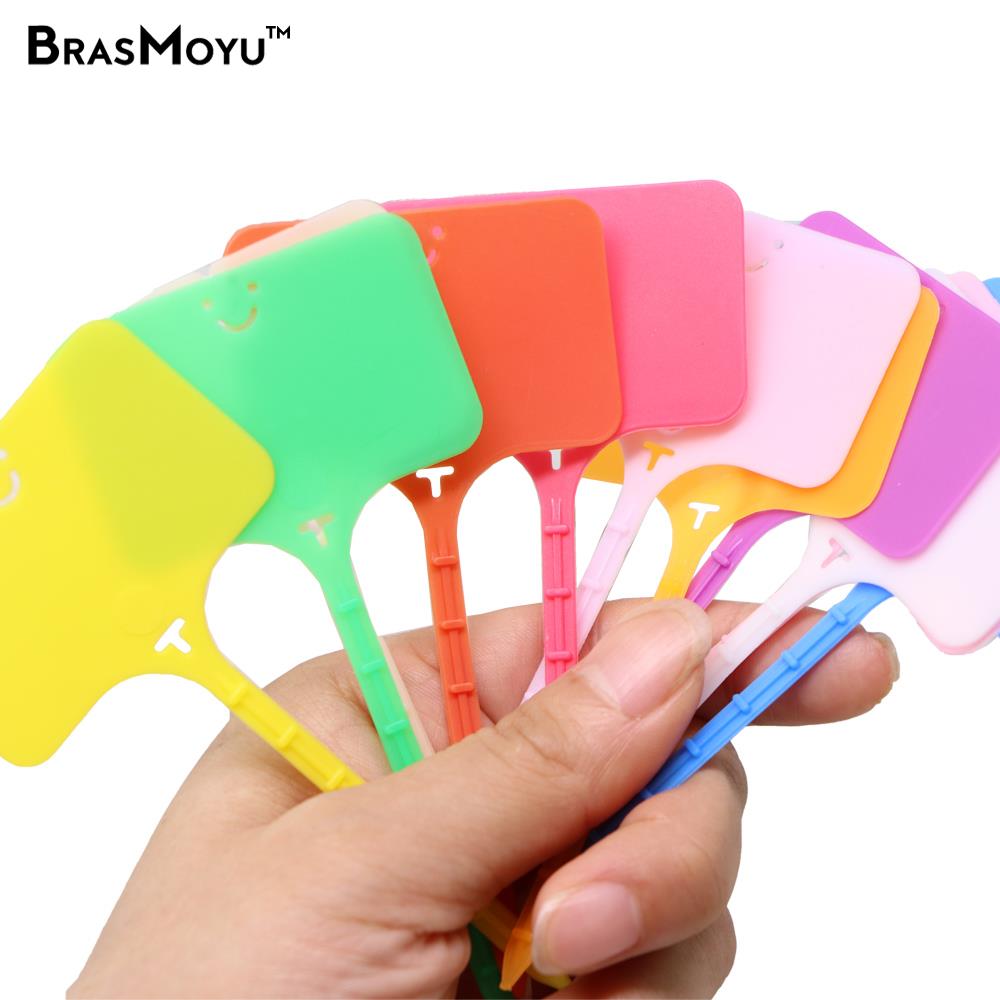 55PCS T-shaped Plastic Plant Label Waterproof Reusable Flower Vegetable Herbal Potted Classification Tag Garden Nursery Sign