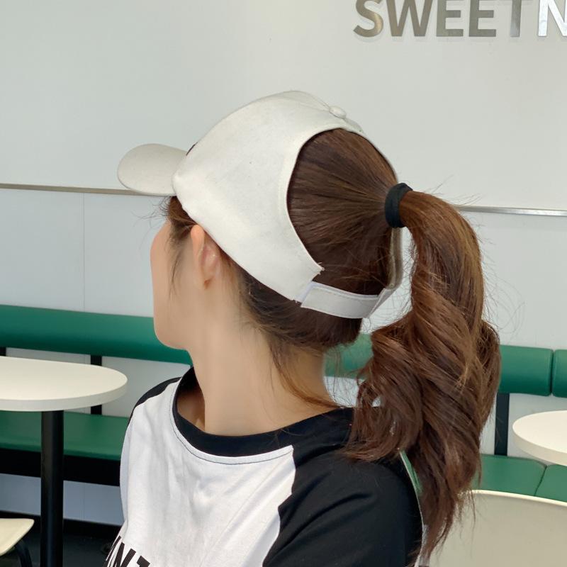 New Summer Women's High Ponytail Sun Hat Baseball Caps Sun Protection Female Sun Visor Cap Sports Running Hat with Ponytail Hole