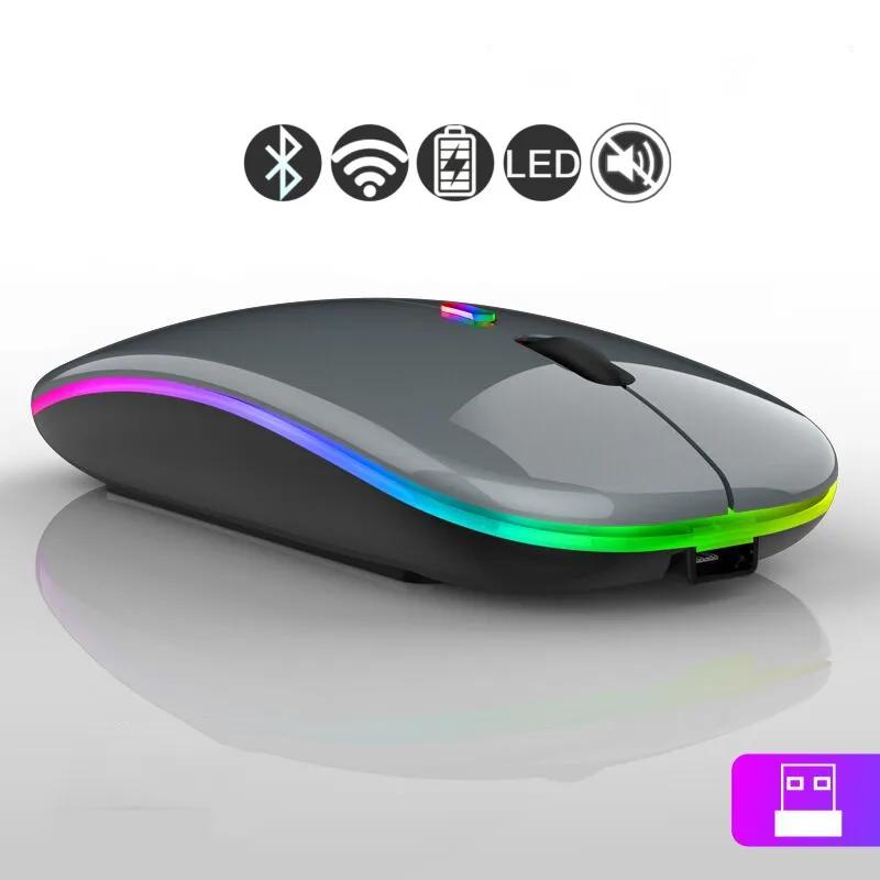 Bluetooth Mouse for MacBook Air Pro Retina 11 12 13 15 16 mac book Laptop Wireless Mouse Rechargeable Mute Gaming Mouse
