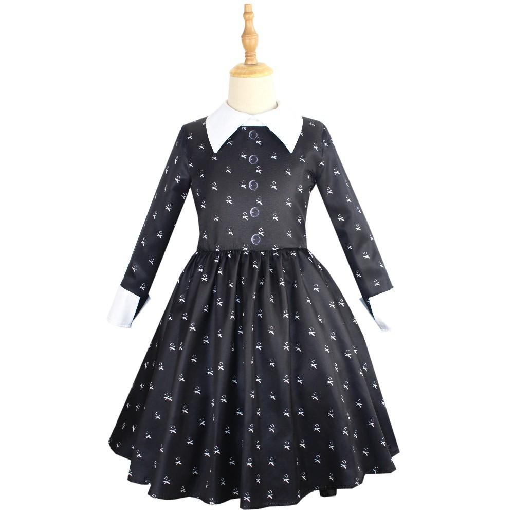Adams' Familie Cosplay Service Amerikanisches Drama Wednesday Kleid Rock Cosplay Eine große Anzahl auf Lager