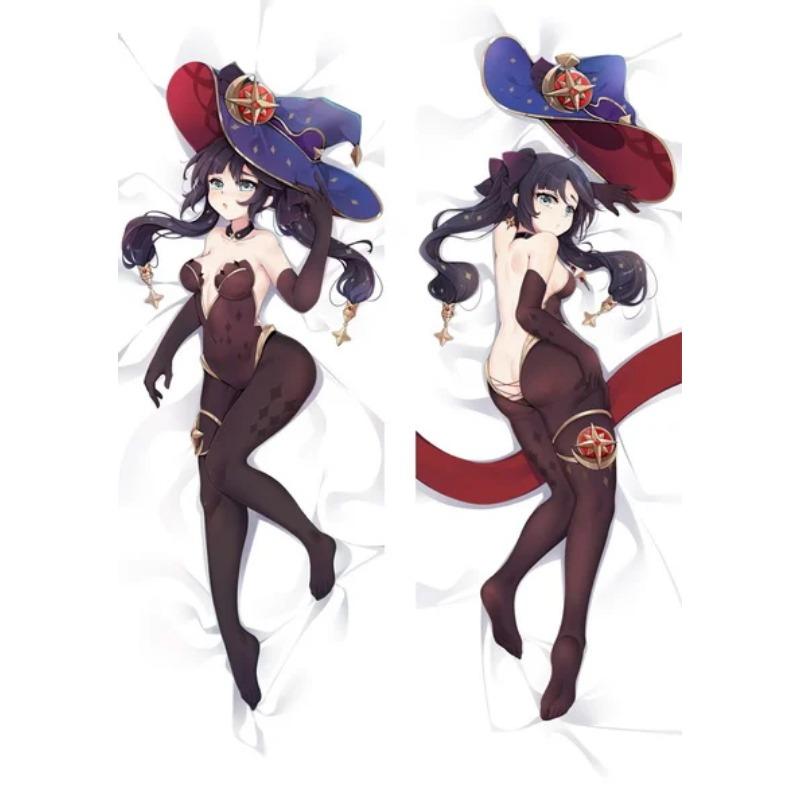60x180cm Anime Dakimakura Game Genshin Impact Mona Cosplay Pillow Case Fullbody Hugging Pillowcase Peachskin Long Cushion Cover