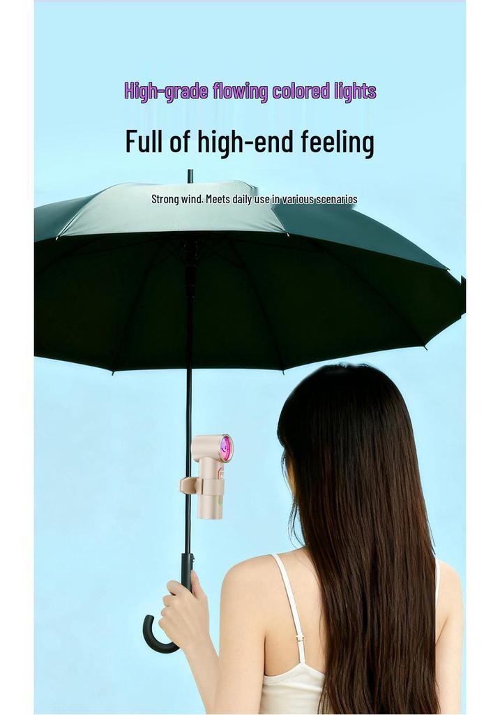 Portable Rechargeable Mini Fan with Colorful Lights - Strong Wind for Outdoor, Dorm, or Personal Use