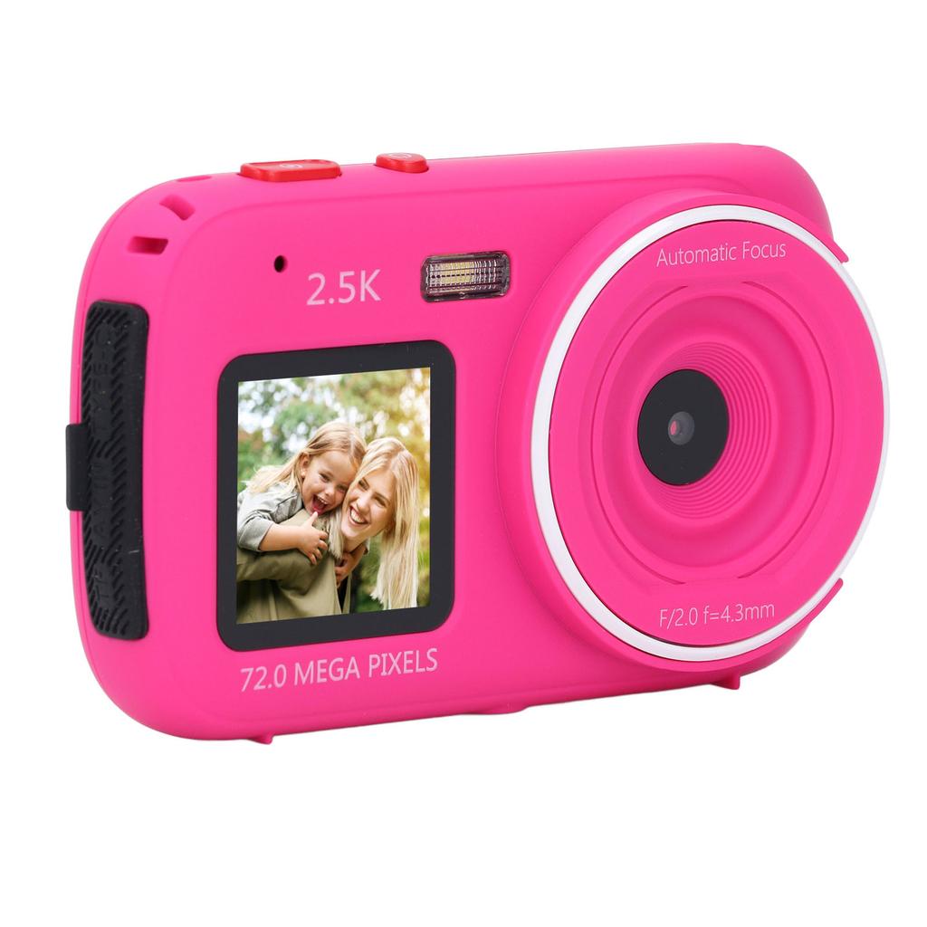 Digital Camera 72MP 2.5K Dual Screen 16X Digital Zoom Autofocus Anti Shake Automatic Light Sensitive 750mAh Selfie