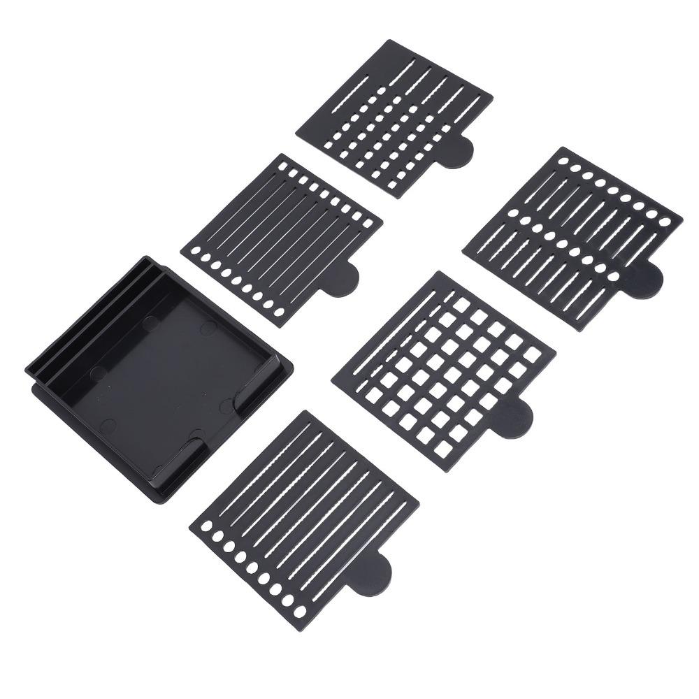 6pcs Reusable Sticky Note Stencil Storage Box Note Dispenser Sticky Note Holder  For Office Desk