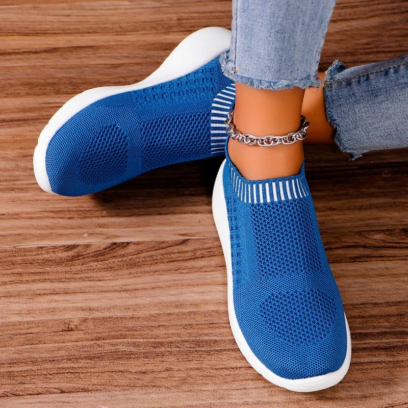 2024 Flat Women's Spring and Autumn Lightweight Mesh Low Top Running Shoes for Daily Wear Lazy Shoes Bottomed Outdoor Jogging