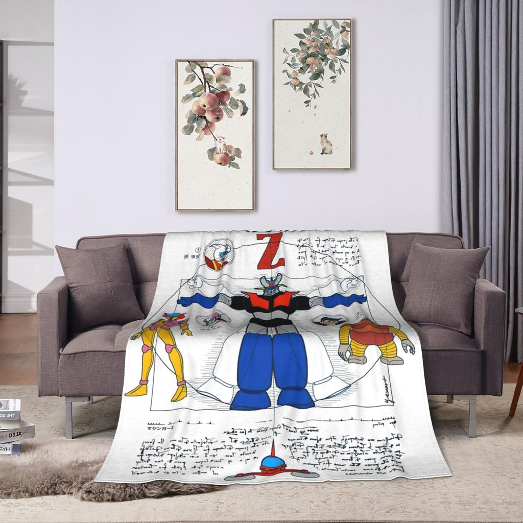 UFO Robot Grendizer Blankets Fleece Spring/Autumn   Multifunction Warm Throw Blanket for Bed Couch Quilt