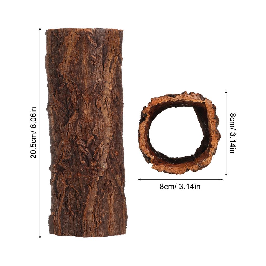 Reptile Hide Cave Hollow Tree Trunk Hideout Lizard Climbing Hideout Bearded Dragon Hides Snakes Basking Hiding House Terrarium