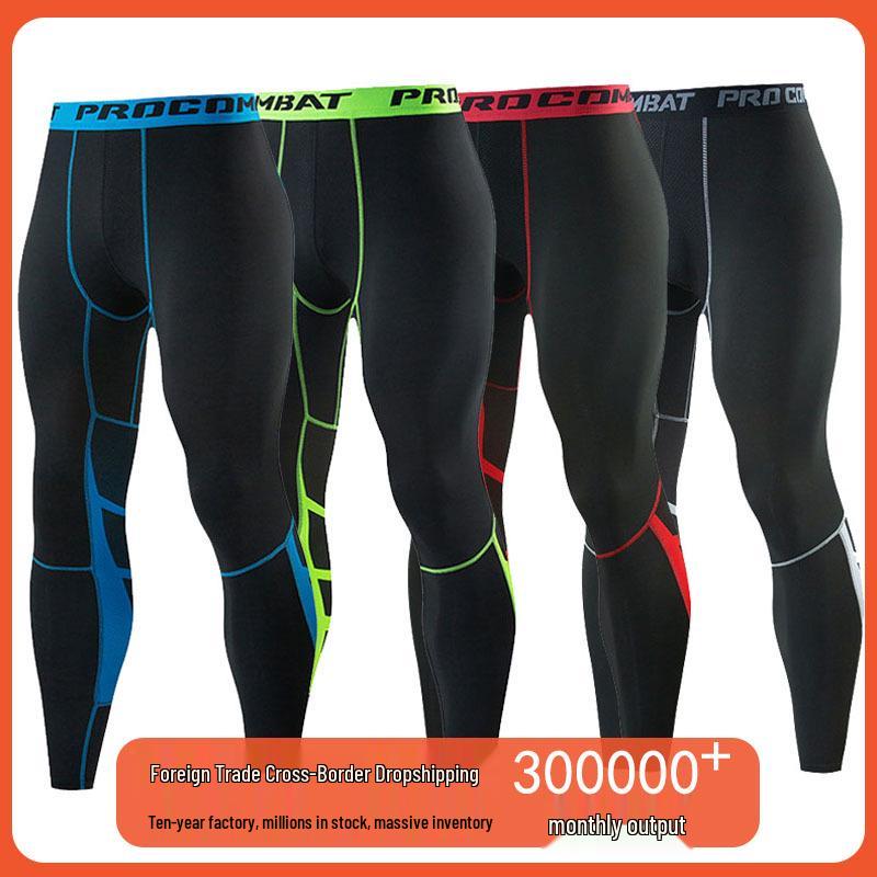 Collants et leggings de sport pour hommes à haute élasticité et séchage rapide