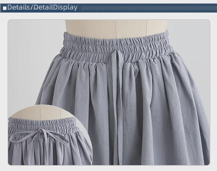 Chiffon-Shorts mit weitem Bein für Damen in Übergröße – Sommer-Shorts mit elastischer Taille, lässiger koreanischer Stil