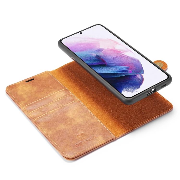 Per Samsung Galaxy S21 5G DG.MING Custodia in Pelle a Libro Staccabile Magnetica Texture Crazy Horse con Supporto & Slot per Schede & Portafoglio