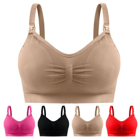 Reggiseno da donna con imbottiture pettorali rimovibili Senza cuciture Push-up Apertura frontale Reggiseno per allattamento No