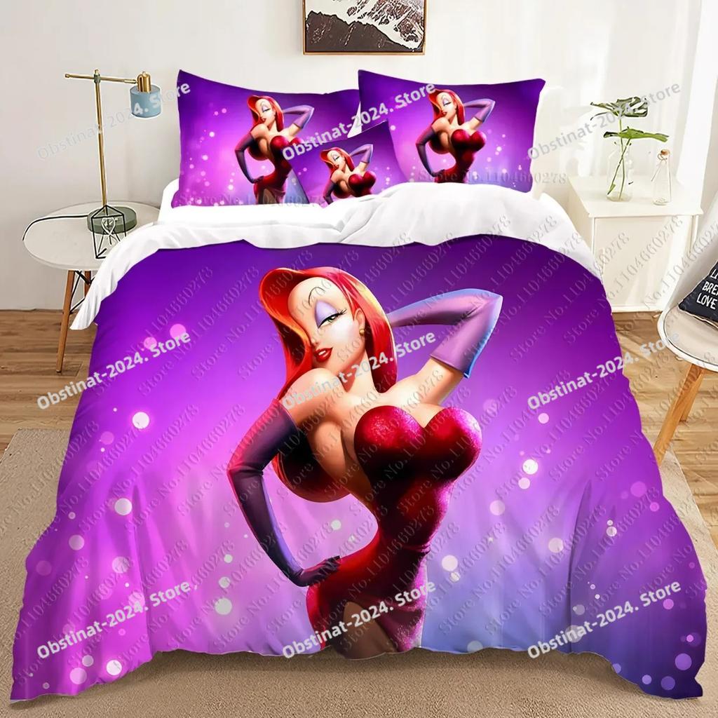 fashion Jessica Rabbit 3D Bedding Sets print duvet cover Adults_ children bed comforter birthday gift dropshipping home textiles