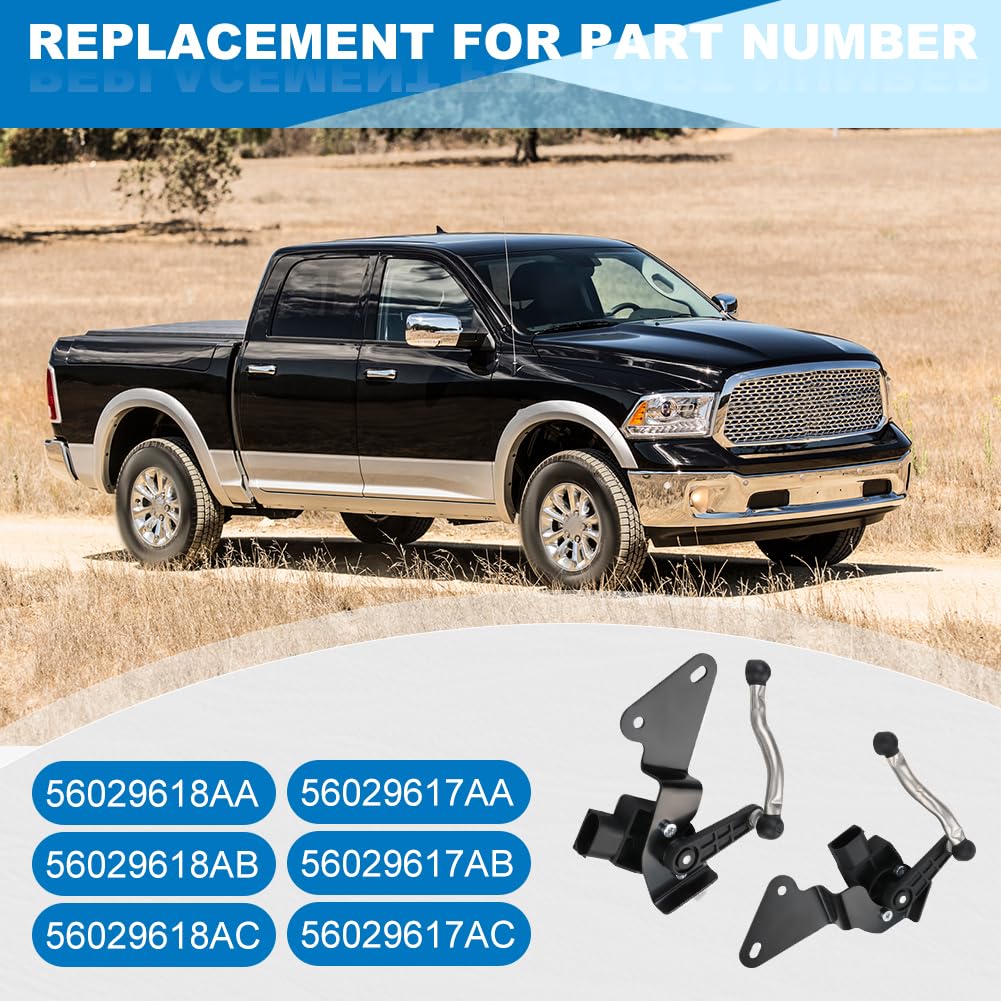 

JDMON 2pcs Rear Left & Right Suspension Ride Height Level Sensors Compatible with Ram 1500 2013-2016, Replacement for 56029618AA 56029618AB