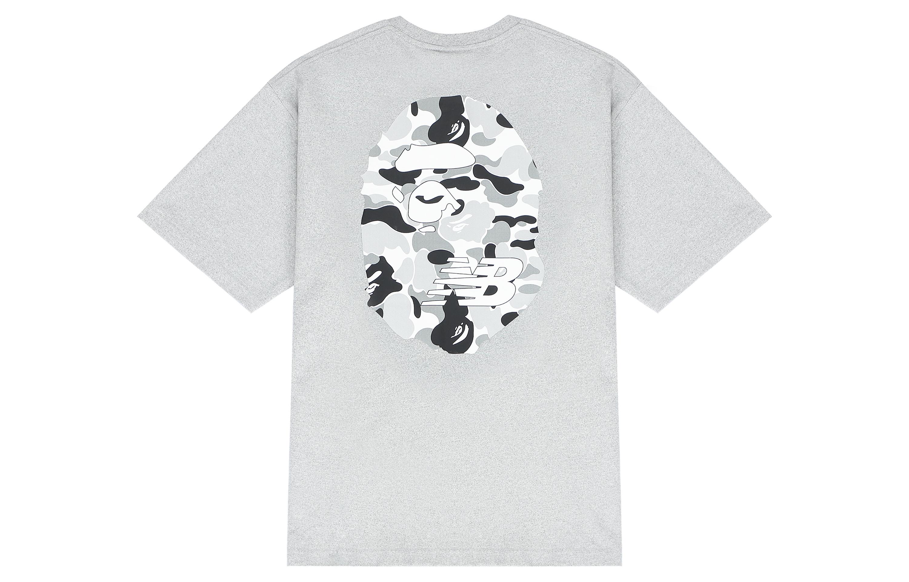 New Balance X A BATHING APE New Balance X Bape T Shirts Unisex Gray Crew Neck Moderate Straight Fit BPTE0000-GY2 M