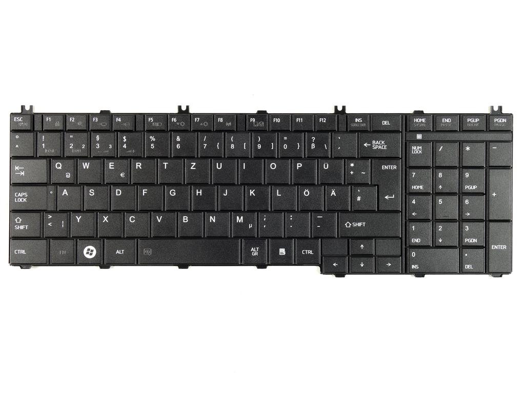 Tradebit - Tastatur für Toshiba Satellite | Deutsch DE QWERTZ | Volle Kompatibilität | Hochwertige Materialien | Models: C650 C660 L670