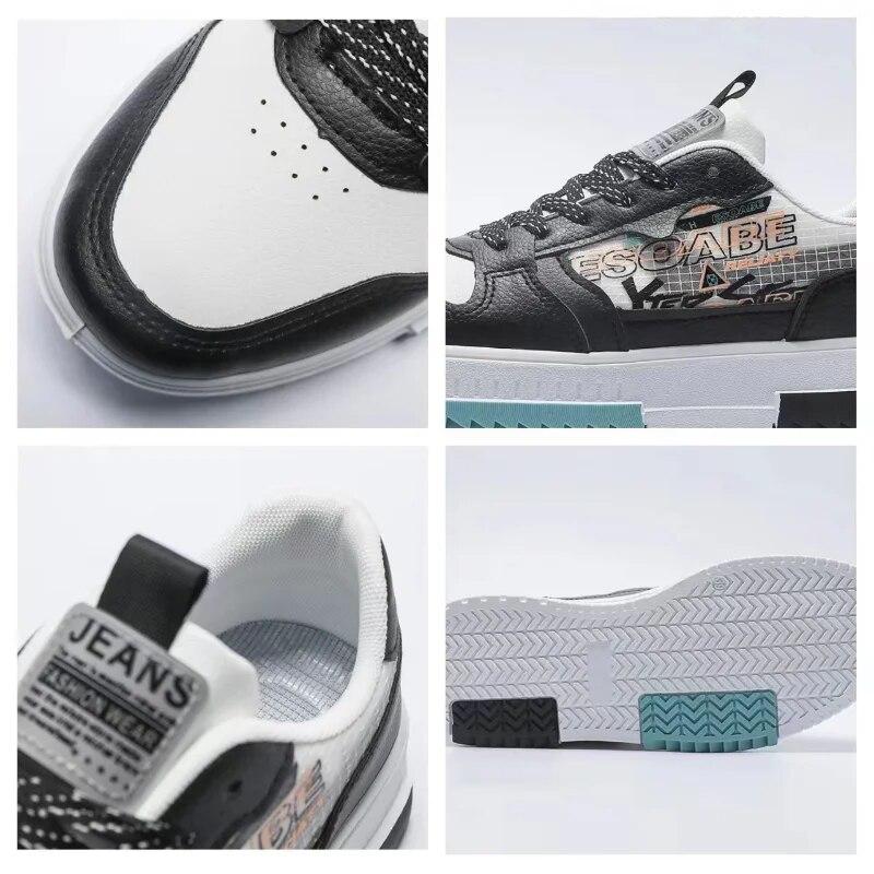 Casual Herrsneakers Streetmode Herrskateskor Utomhus Promenad Flats Skydd Snörning Skateskor
