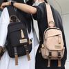 Nylon Casual Chest Bag, Large Capacity, Unisex, Crossbody Sling Backpack, with Multi-Pocket, Zipper Closure, for Daily Commute