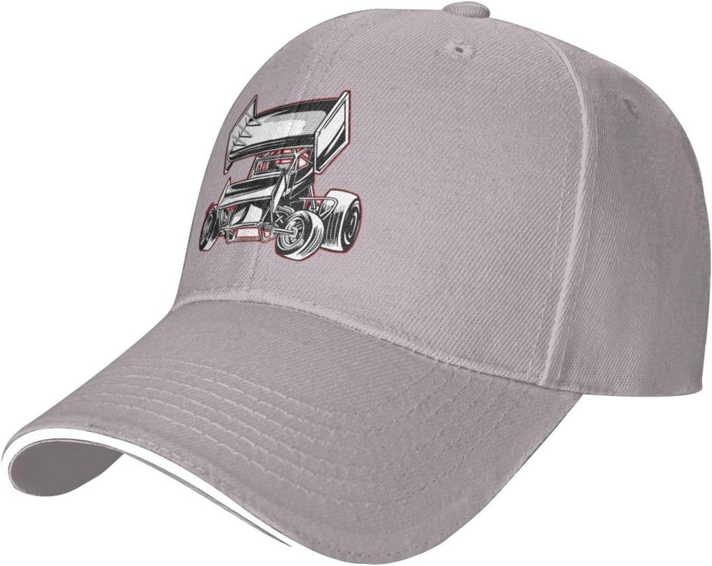 Sprint Car Racing Graphic Baseball Cap Polyester Adjustable Outdoor Sports Hat Unisex