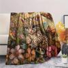 Coperta in Flanella con Stampa di Gatti Bianchi, Alta Qualità, Confortevole per Tutte le Stagioni, Decorazione per la Casa, Calore e Comfort, Perfetta per Regali di Natale