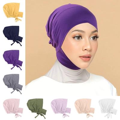India Hats Modal Muslim Turban Hat Turbante Inner Hijab Caps Islamic Underscarf Bonnet