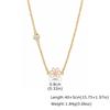 Enamel Daisy Flower Necklace,Stainless Steel Thin Link Bezel CZ Chain,Waterproof Tarnish Free Gift for Women