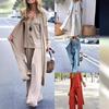Women Autumn Tracksuits Pant Sets Fashion Casual Set Solid Tank Cardigans Wide Leg Trousers Suit