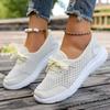 Fashion Woman Sneakers Slip On Casual Shoes Breathable Mesh Breathable Spring Autumn Comfortable Tenis Soft Sole Loafers Shoe for Ladies