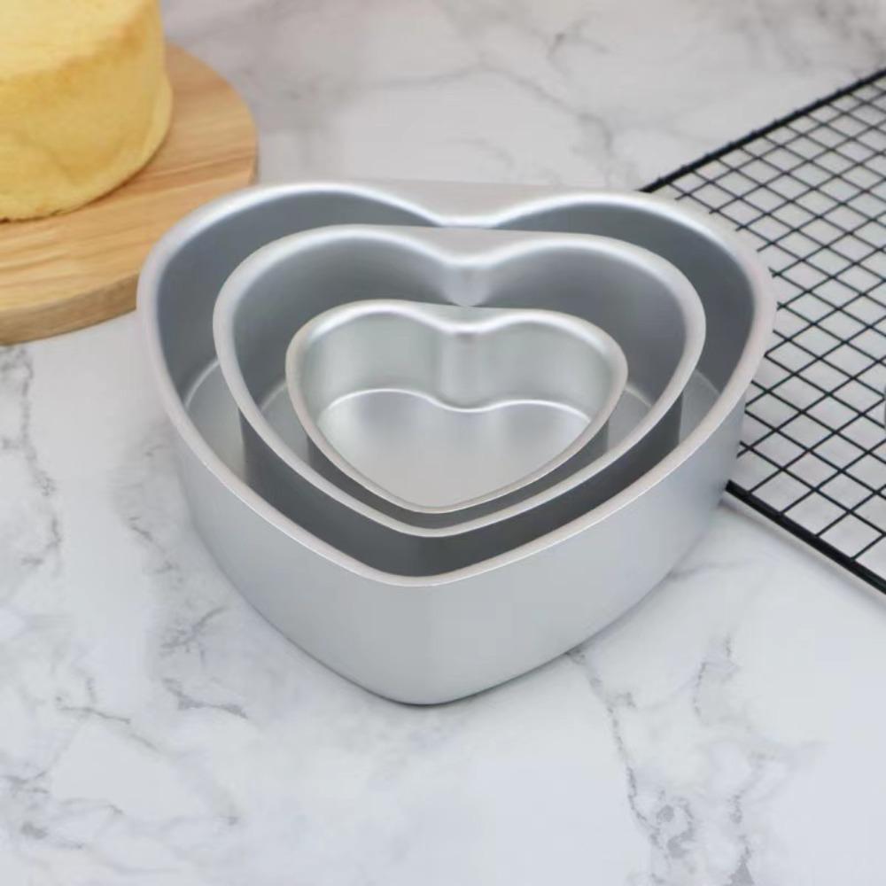 Removable Bottom Heart Shaped Cake Pan Non Stick Metal Heart Cake Baking Pan  Mousse