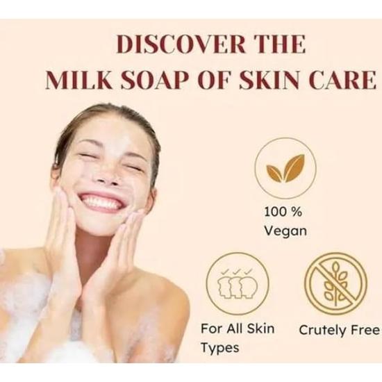 Ghar Ka Seife Sandelholz & Safran Magische Seifen für das Bad (300 g Packung mit 3 Stück) | Parabenfrei | Hautaufhellende Seife für Männer & Frauen