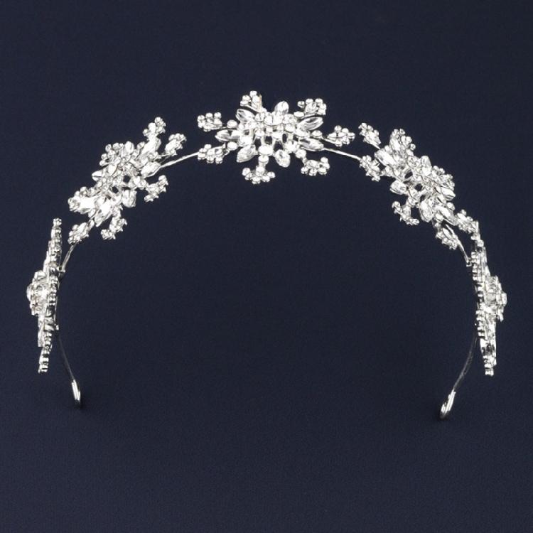 Rhinestones Snowflake Wedding Bride Hairband Crowns Headwear Styling Accessory For Bride Outdoor Indoor Ceremonies Event