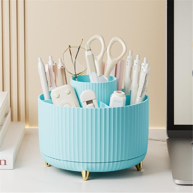 Organizzatore da scrivania a 6 scomparti per bambini, Portapenne rotante, Porta materiale artistico