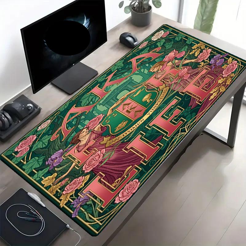 Alpha Kappa Alpha Print Mouse Pad, Anti‑Slip Desktop keyboard Mat, for PC Laptop Gaming Working Daily Use, Cool Festival Surprise Gift