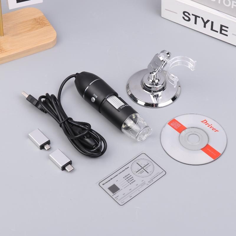 1600X USB Microscope, 1080P HD Soldering Microscope With 8 LEDs, Compatible With Mobile Phones/Computers