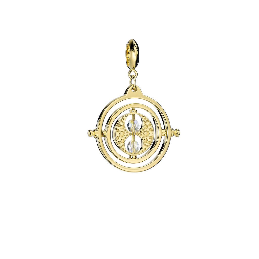 Harry Potter sterling silver gold plated Time Turner slider charm with crystals