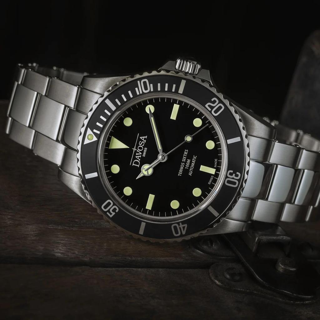 Davosa Automatic Water Resistant To 10 Swiss Silver 161.525.50S Men's Watch, ATM, Made,