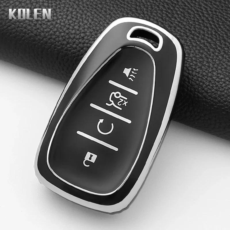 Fashion Tpu Car Key Case Cover For Chevrolet Malibu Blazer Traverse Seeker Onix Equino Volt Bolt Trax Orlando Cruze Spark Sonic