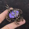 Copper Charoite Pendant Copper Wire Wrapped Pendant Tortoise Pendant Copper Jewelry Handmade Wire Wrapped Gemstone Jewelry Anniversary Gift