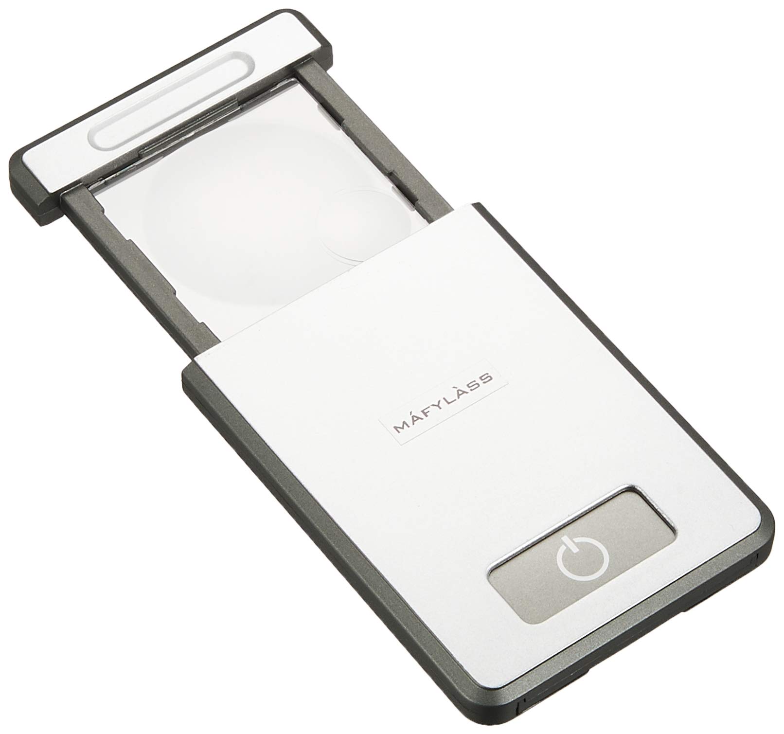 

Contec MAFYLASS Portable Series Pocket Magnifier for Cards (SilverGray) with LED Light LP-24P
