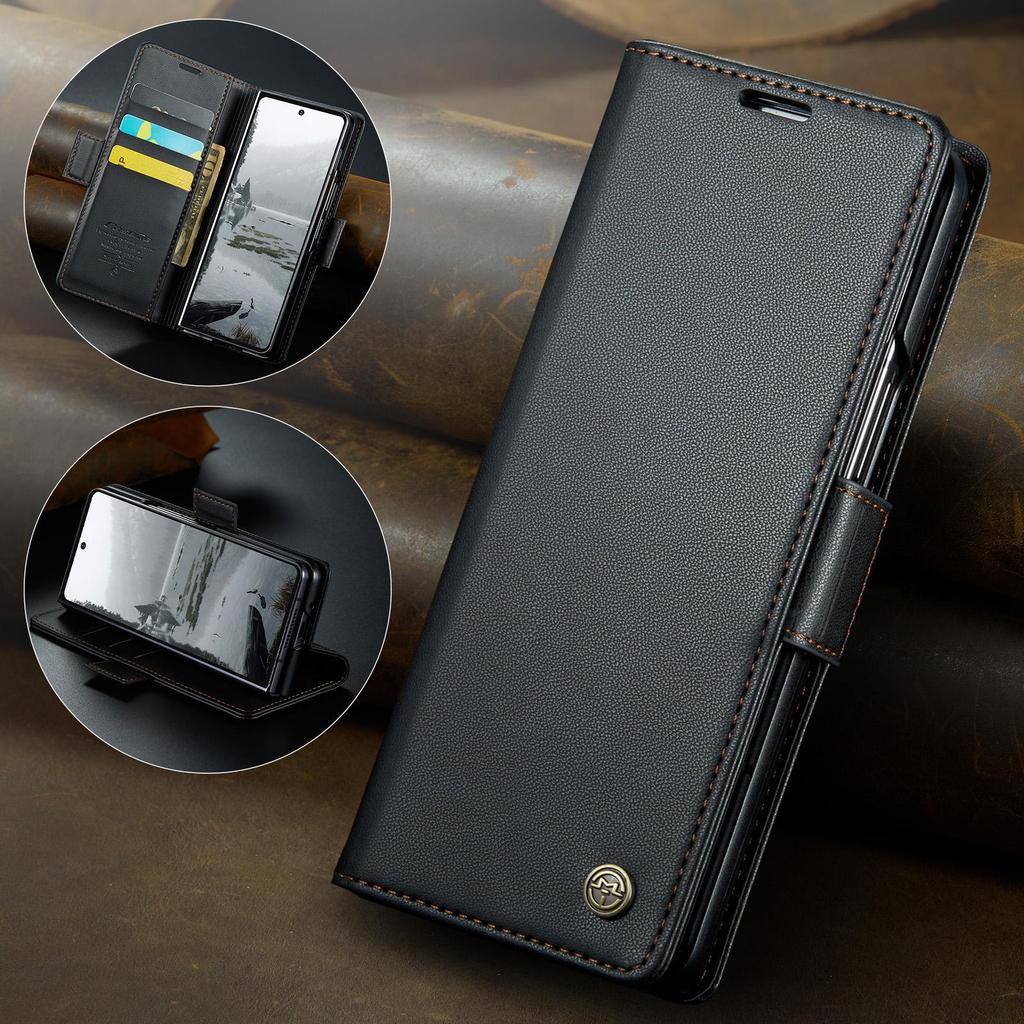 CaseMe For Samsung Galaxy Z Fold 7 Magnetic Flip Leather Wallet Case Skins Cover