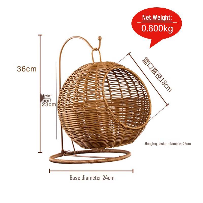 OLOEY Hand-Woven Imitation Rattan Storage Basket